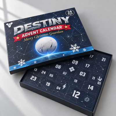 Lid and 24-door tray of the advent calendar